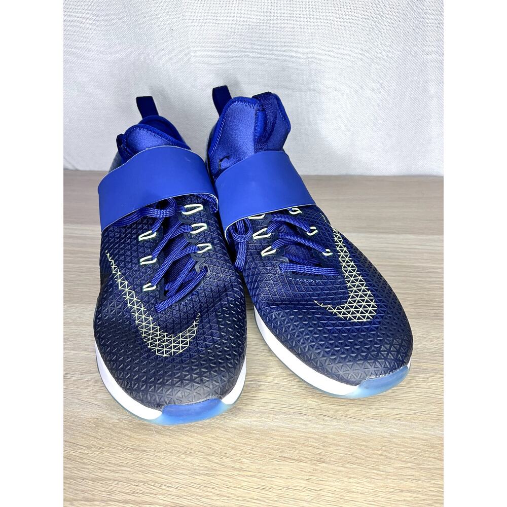 Nike Air Zoom Strong Navy Blue Green Running Strap Training Shoes - Picture 3 of 8